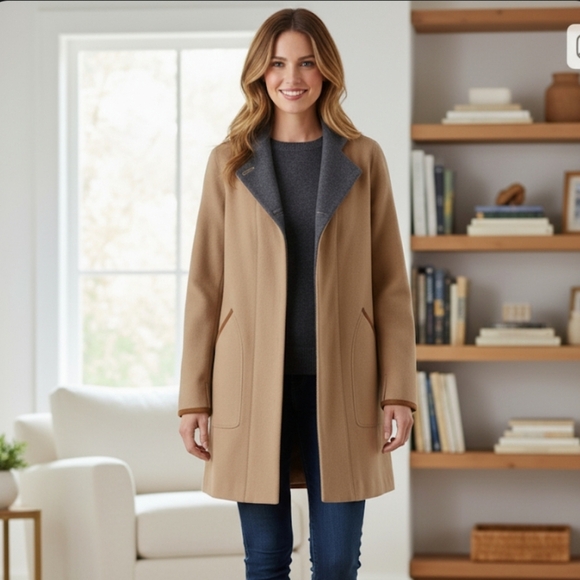 Johnston & Murphy Women's Camel Colored Coat Size Small - Picture 1 of 15